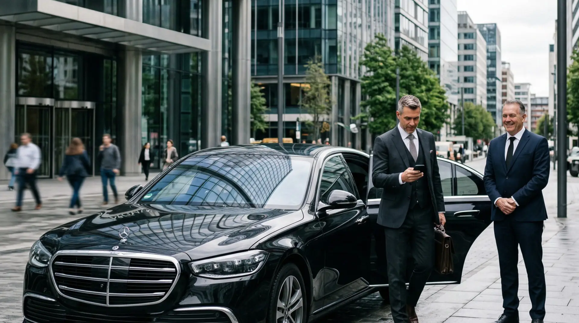 VTC entreprise Strasbourg Mercedes Classe S quartier d'affaires chauffeur prive